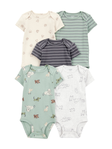 חמישיית בגדי גוף קצר כלבלבים