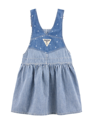 אוברול ג'ינס חצאית פסים