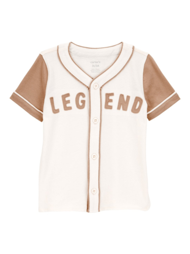 חולצת קולג' פסים חומים