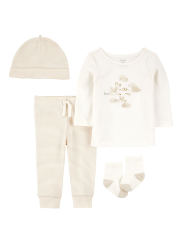 חליפת 4 חלקים כוללת כובע וגרביים בג'