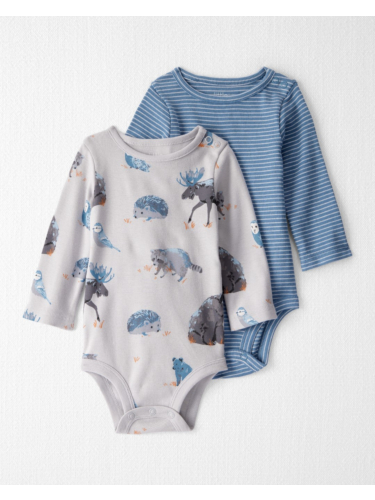 זוג בגדי גוף חיות כותנה אורגנית