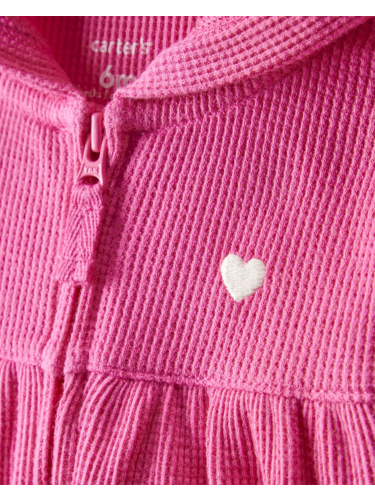 אוברול ללא רגליות וואפל קפוצון פוקסיה