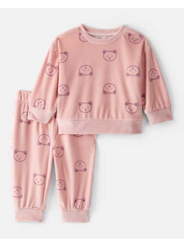 חליפת 2 חלקים קטיפה דובונים