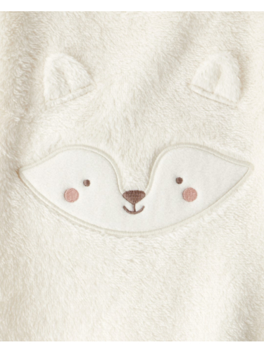 אוברול פליז פרוותי שמנת