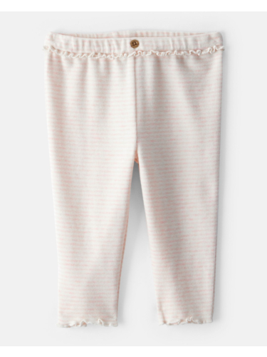 מכנס פסים מלאנג' ורוד