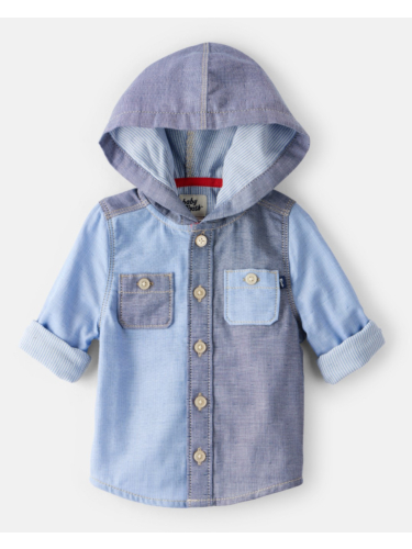 חולצה ג'ינס קפוצון מכופתרת