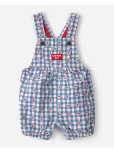 אוברול ארוג משובץ לבבות