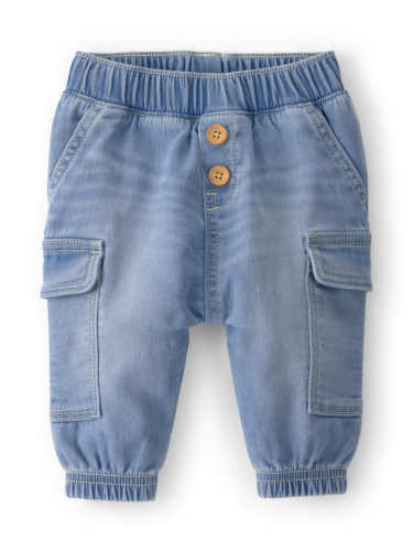 מכנס ג'ינס ארוך כיסי צד