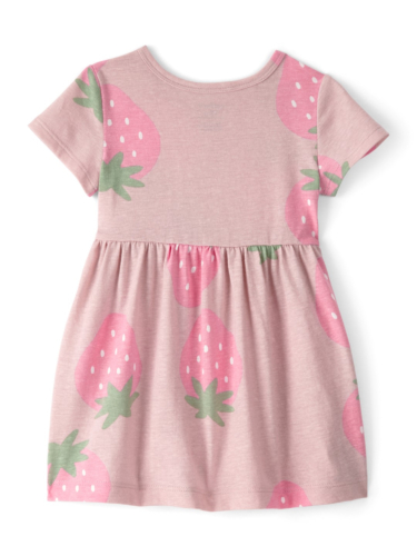 שמלת תותים ורודה קצרה