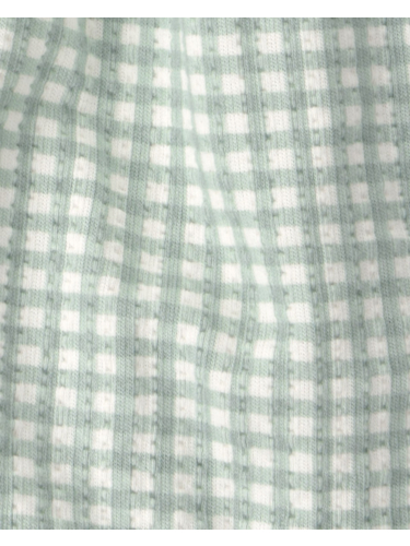 חליפת 2 חלקים וסרט ראש משבצות ירוק