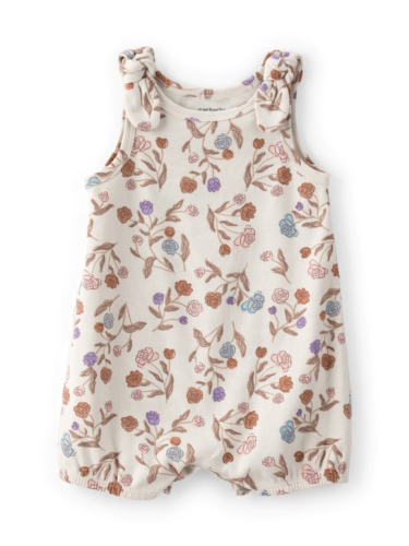 אוברול קצר קצר פרחוני