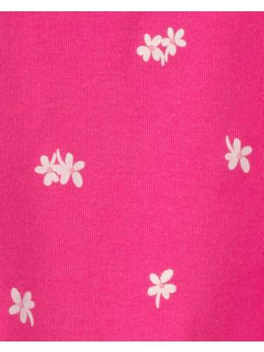 אוברול קצר קצר פרחים פוקסיה