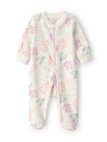 אוברול ארוך דפוס פרחים