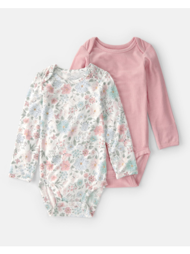 זוג בגדי גוף ויסקו אלסטן ורודים