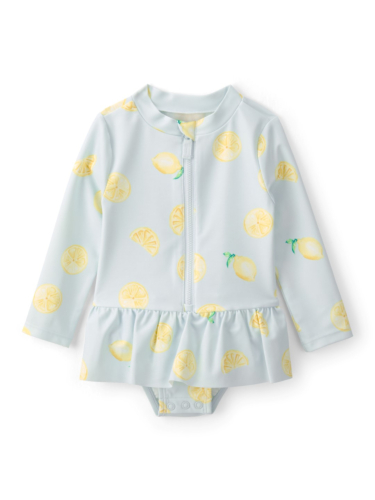 בגד ים שלם שרוול ארוך לימונים