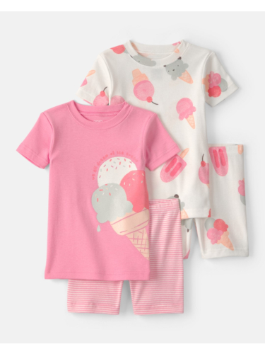 פיג'מה 4 חלקים קצרה - גלידות