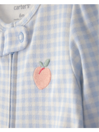 אוברול ארוך משבצות תכלת