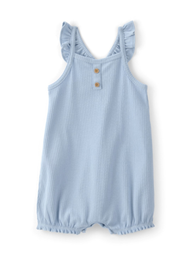 אוברול קצר קצר מרקם כחול