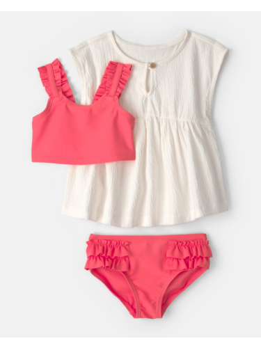 בגד ים 2 חלקים + פונצו מגבת