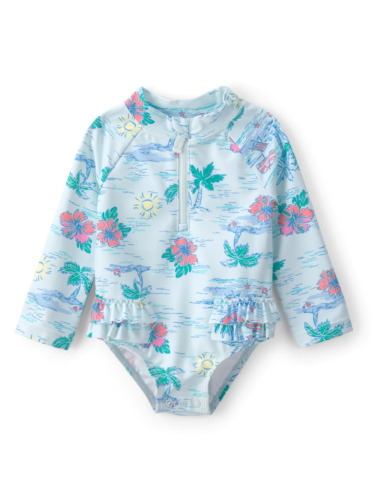 בגד ים שלם שרוול ארוך הוואי