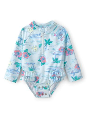 בגד ים שלם שרוול ארוך הוואי