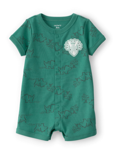 אוברול קצר קצר דינוזאורים ירוק