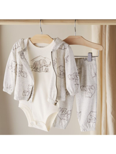 מארז 3 חלקים קרדיגן פילים