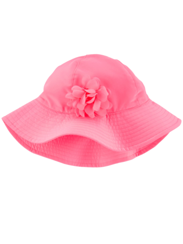 כובע רחב שוליים פרח ורוד