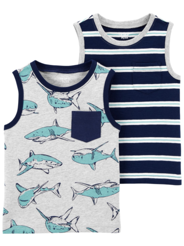 זוג גופיות כרישים/פסים