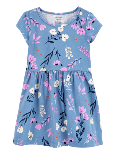 שמלת ג'רסי פרחים