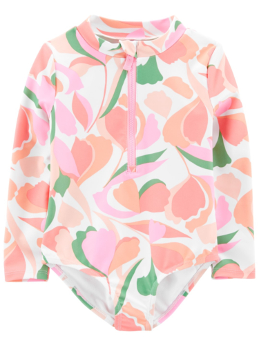 בגד ים שלם ארוך פרחים