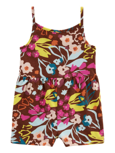 אוברול גופייה פרחים גדולים