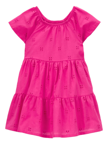 שמלת קומות תחרה ורודה