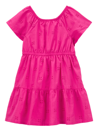 שמלת קומות תחרה ורודה