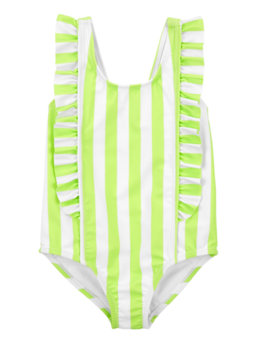 בגד ים שלם פסים ירקרק