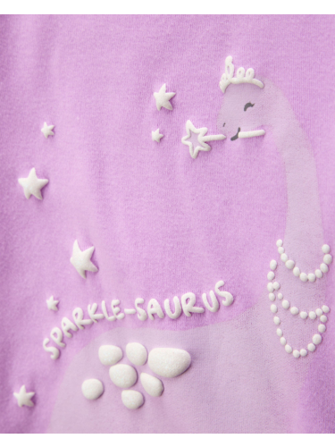 פיג'מה 4 חלקים דינוזאור סגול