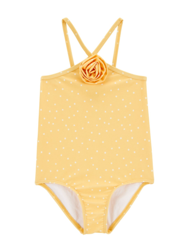 בגד ים שלם צהוב פרח