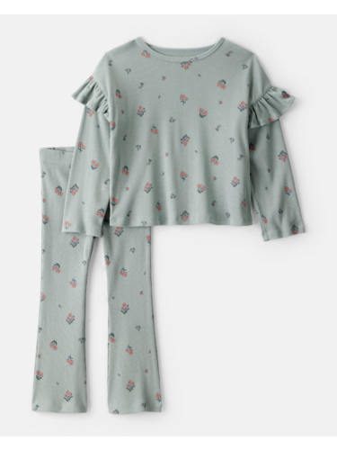 סט 2 חלקים ריב פרחים כחול