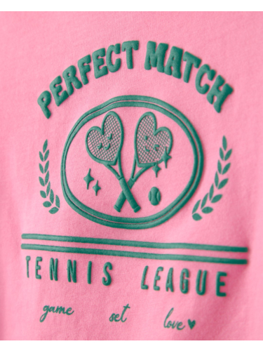 חולצת טי טניס ורודה