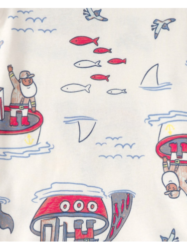 פיג'מה 4 חלקים סירות