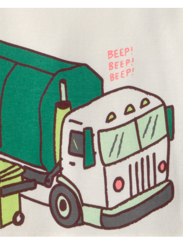 פיג'מה 4 חלקים משאיות