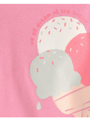 פיג'מה 4 חלקים קצרה - גלידות