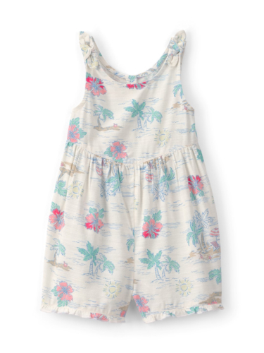 אוברול קצר דפוס הוואי