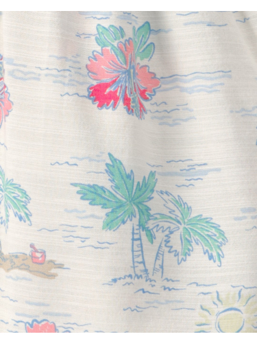 אוברול קצר דפוס הוואי