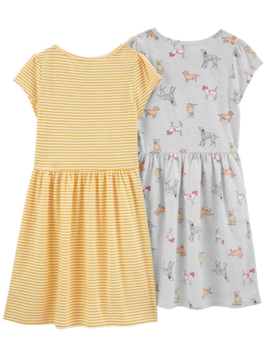 זוג שמלות כלבלבים/פסים