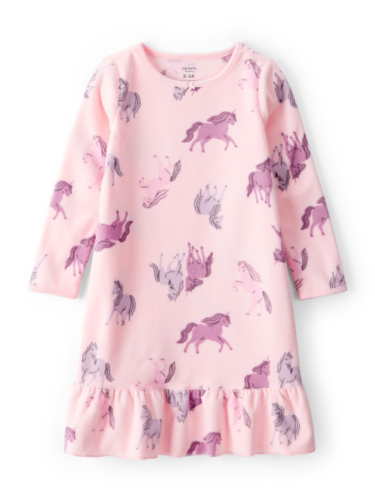 כתונת פליז חדי קרן ורוד