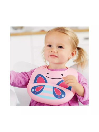 סינר אוכל מסיליקון - פרפר