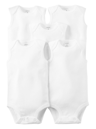 חמישיית בגדי גוף גופייה לבן