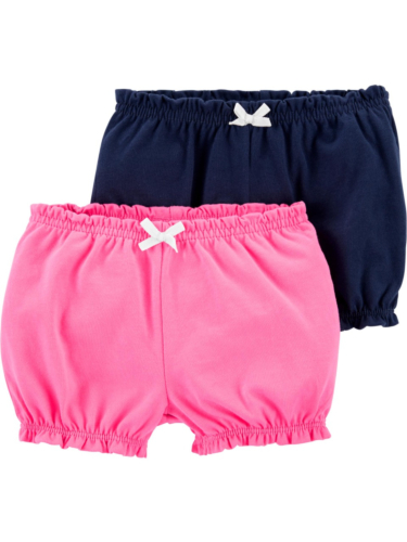 זוג מכנסיים קצרים ורוד/נייבי