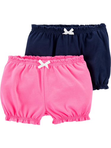 זוג מכנסיים קצרים ורוד/נייבי